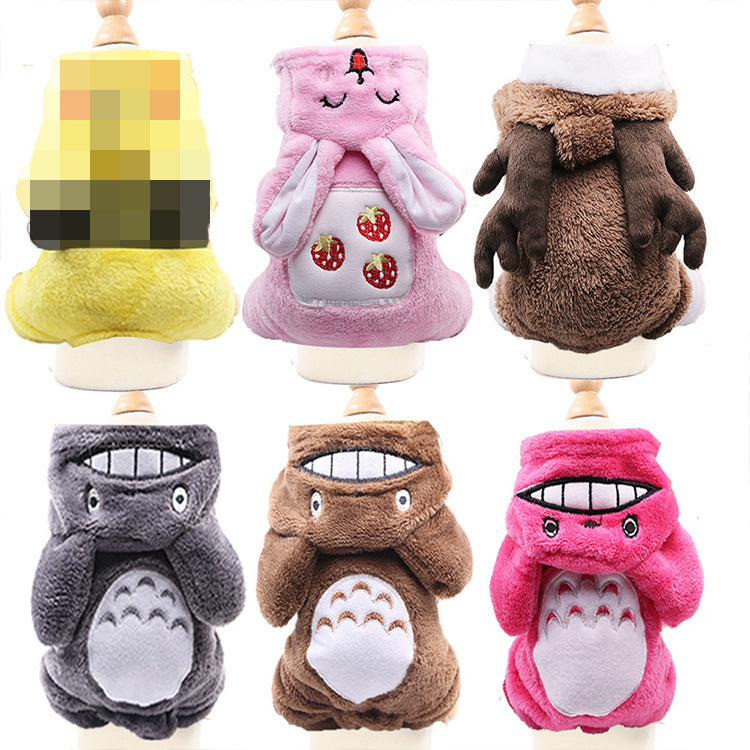 Cartoon Pet Winter Coat – Warm Four-Legged Jacket for Dogs & Cats