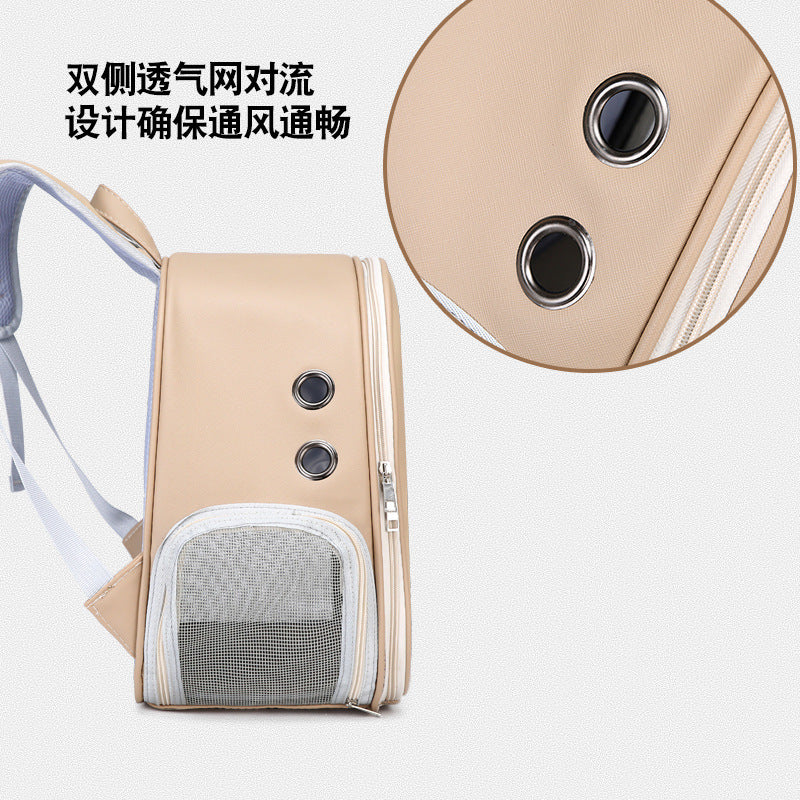 Space Capsule Pet Carrier Backpack – Breathable Travel Backpack for Cats & Small Dogs