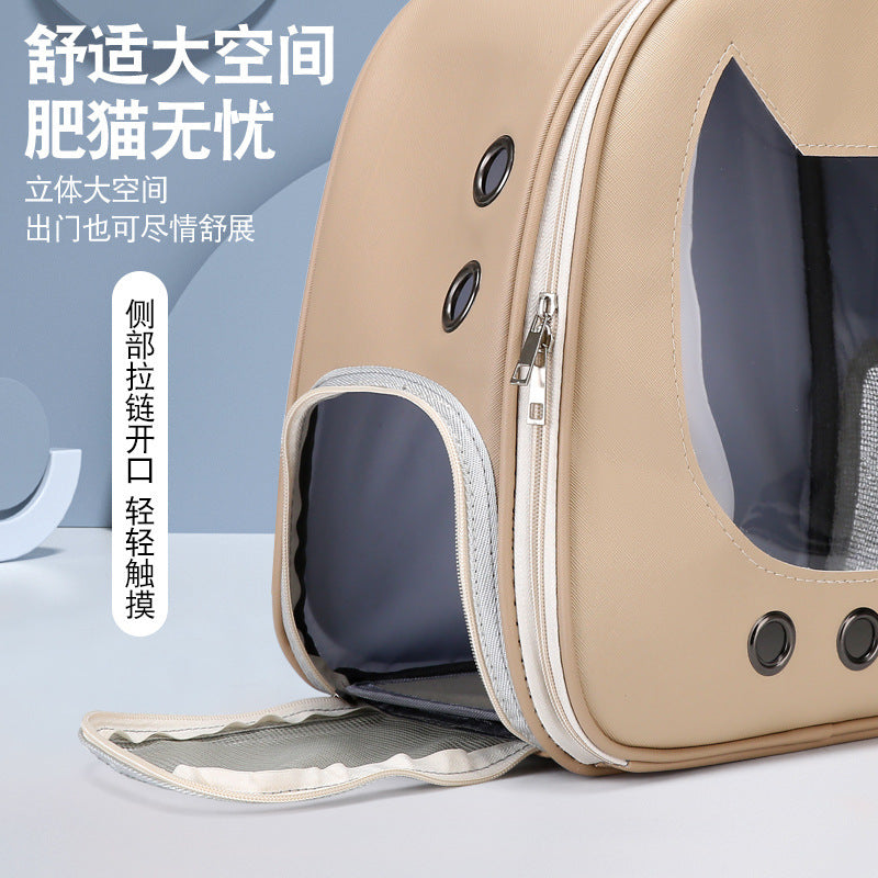 Space Capsule Pet Carrier Backpack – Breathable Travel Backpack for Cats & Small Dogs