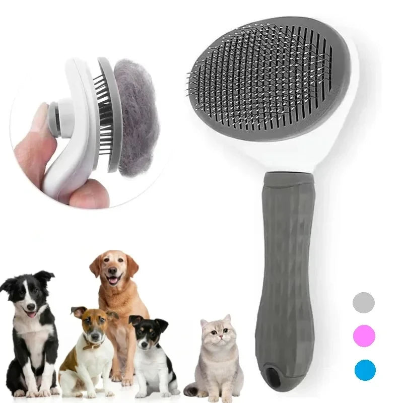 Self-Cleaning Pet Grooming Brush – Deshedding & Dematting Comb for Dogs & Cats