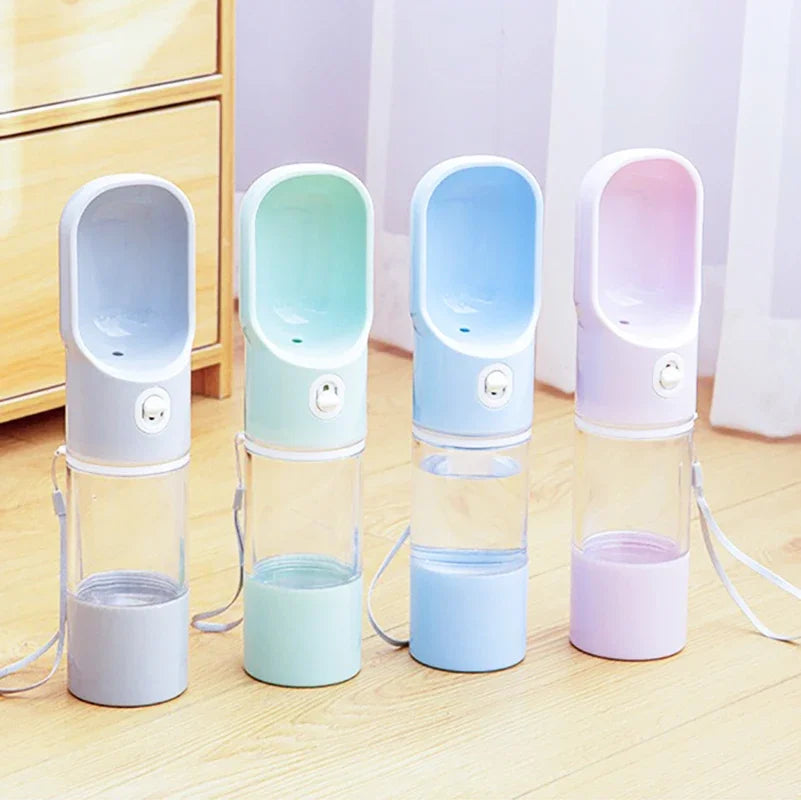 Leak-Proof Pet Travel Water Bottle with Food Bowl – Portable Dog & Cat Water Dispenser