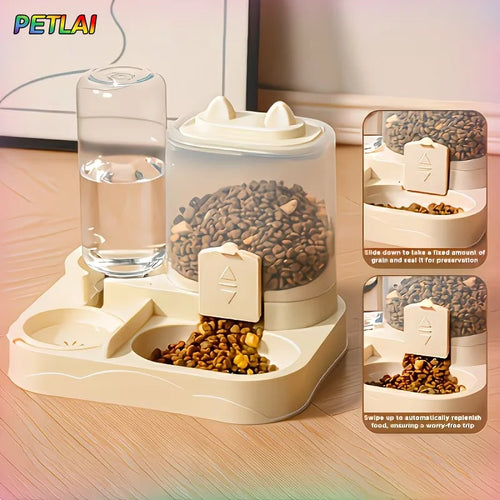 Automatic Pet Feeder & Water Dispenser – Dual Food & Water Station for Cats