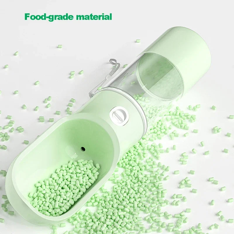 Leak-Proof Pet Travel Water Bottle with Food Bowl – Portable Dog & Cat Water Dispenser