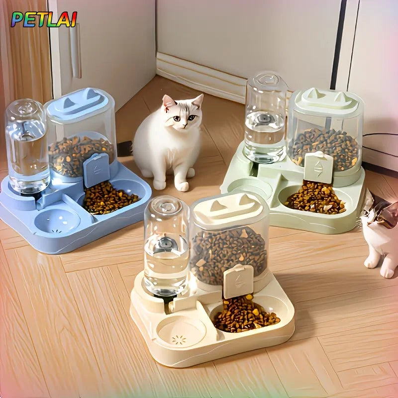 Automatic Pet Feeder & Water Dispenser – Dual Food & Water Station for Cats